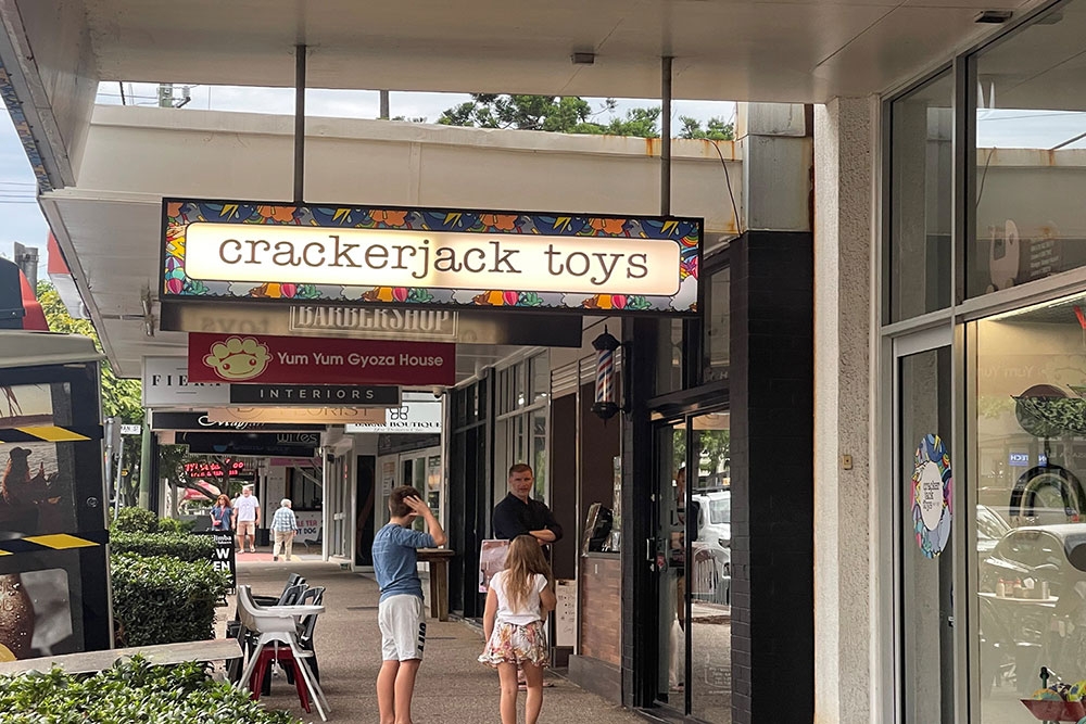 Outside of Crackerjack Toys Bulimba