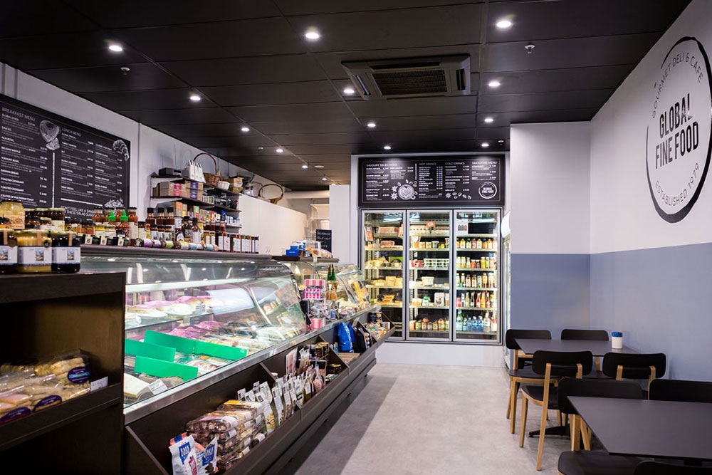 Interior of Global Fine Food 
