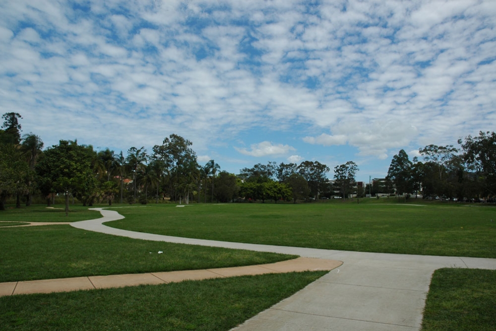 Bike track inside Perrin Park Toowong