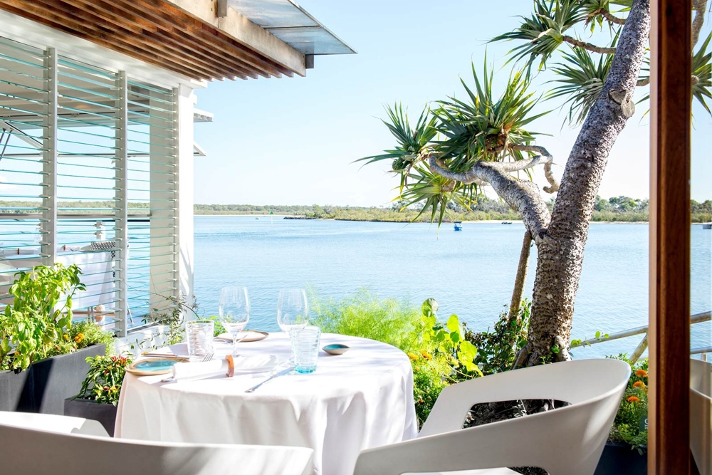 Table on the water, Rickys River Bar & Restaurant Noosa