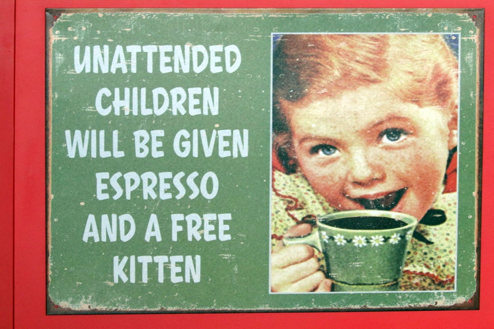 Sign inside Butter Cream cafe in Carina