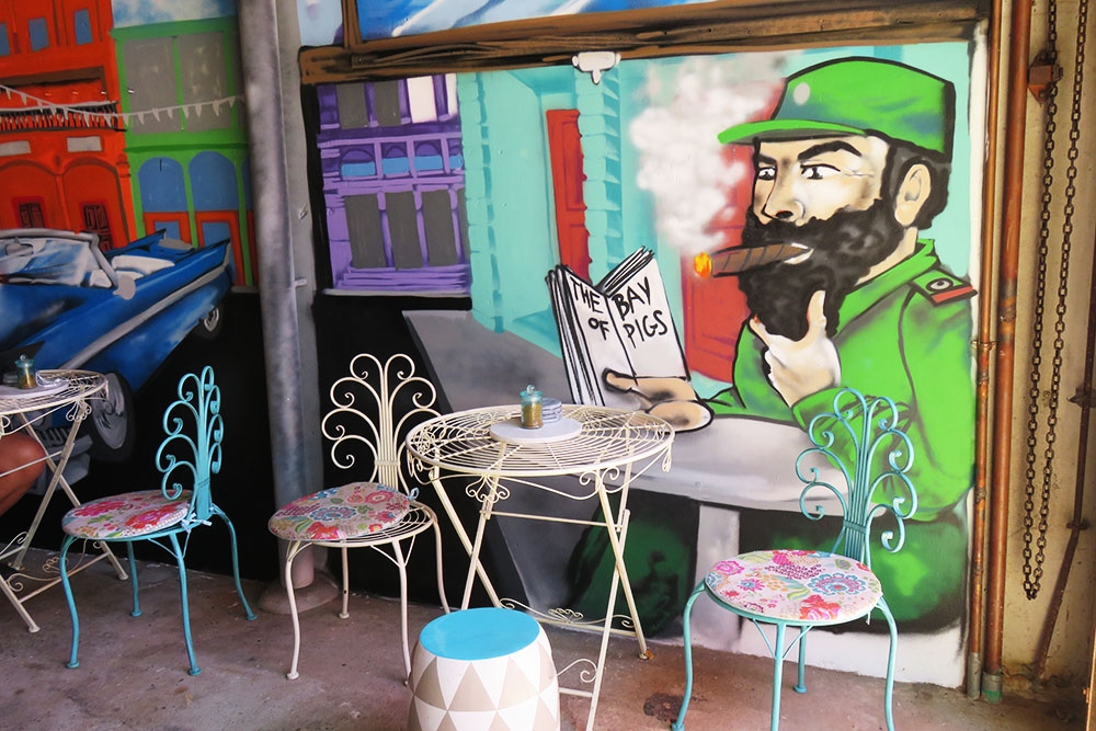 Wall mural at Embargo's on Chapel Nundah