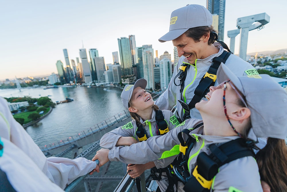 Family at top of Story Bridge
