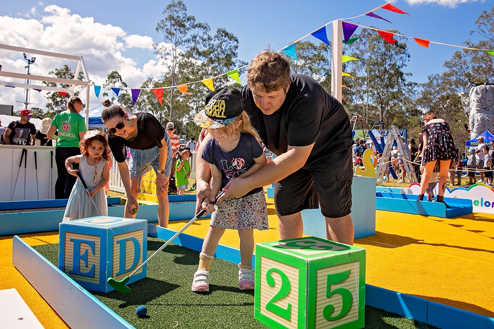Kids playing blocks ImagiNation Children's Festival
