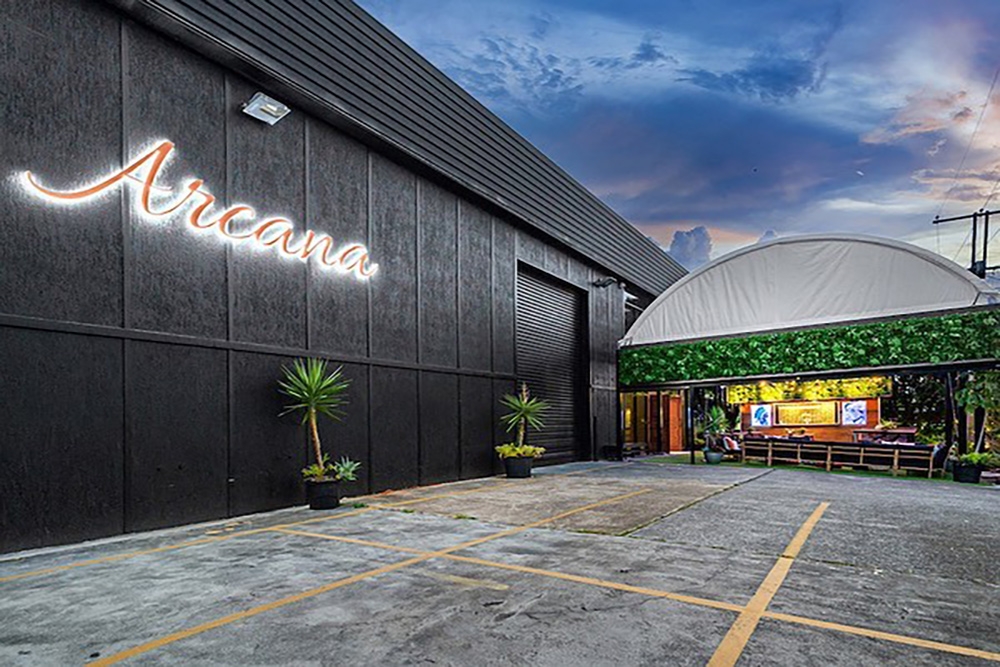 Exterior facade of Arcana event space