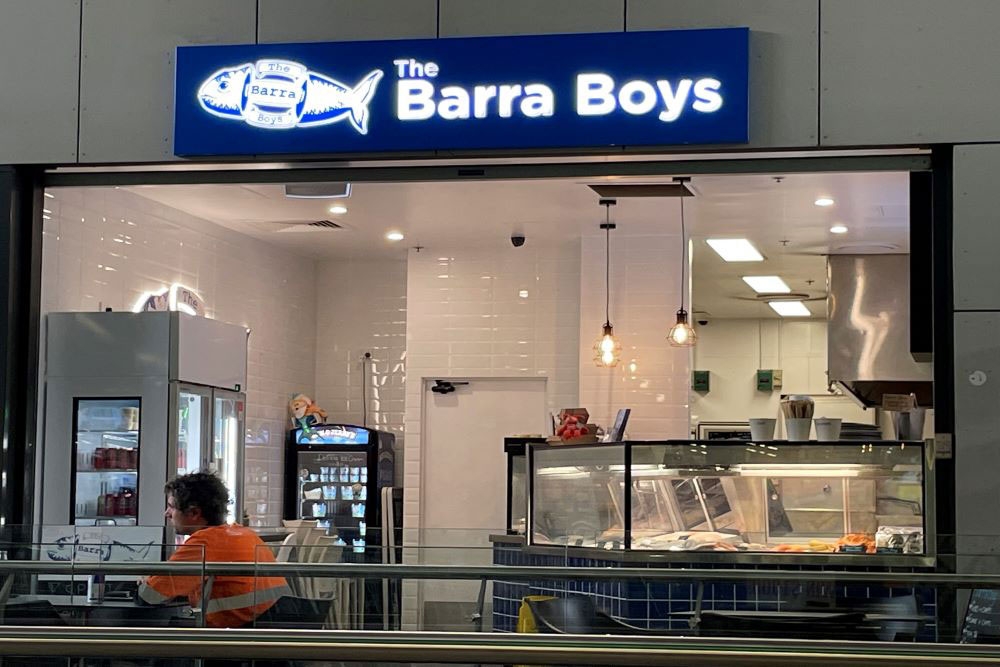 Shop frontage of The Barra Boys Moorooka