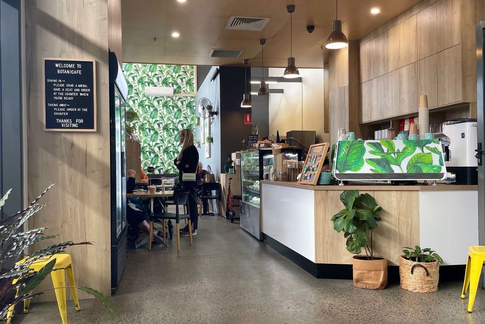 Counter inside Botanicafe Moorooka
