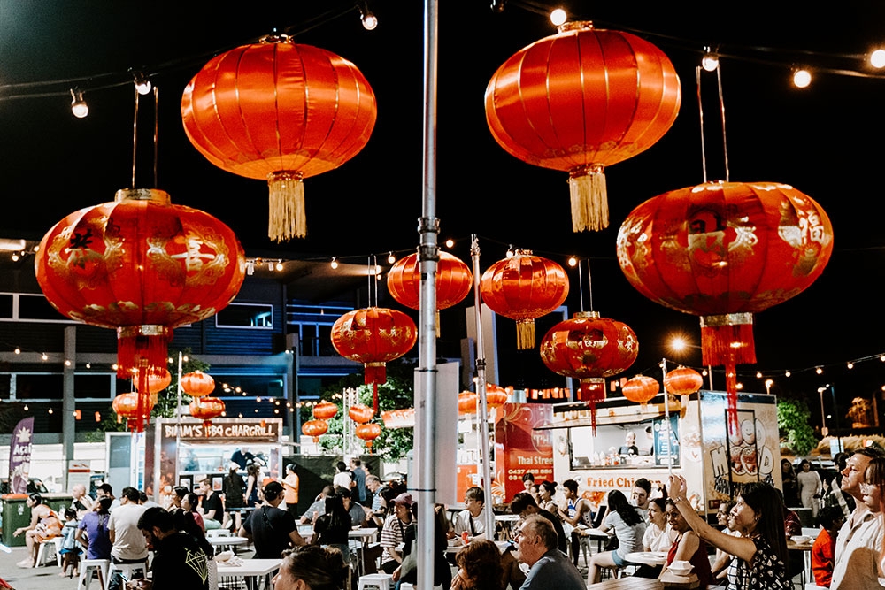 BrisAsia Bazaar lanterns 