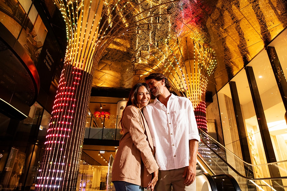 Couple on stairs at Brisbane Quarter
