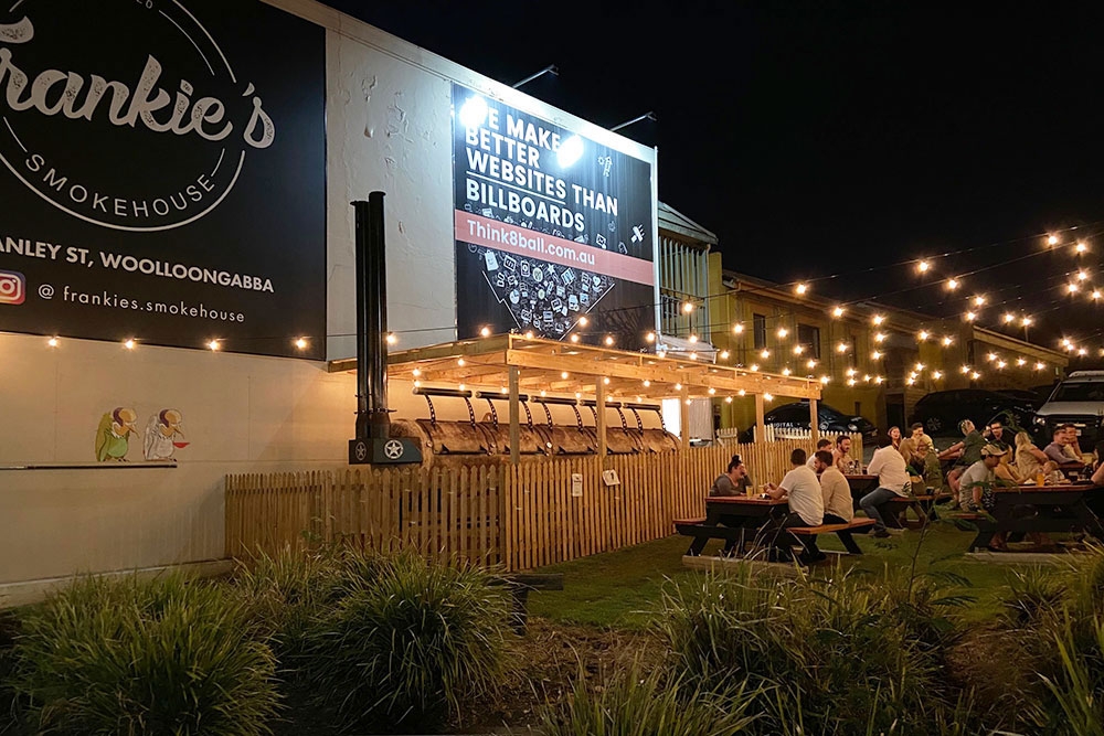 Exterior of Frankie's Smokehouse, Woolloongabba
