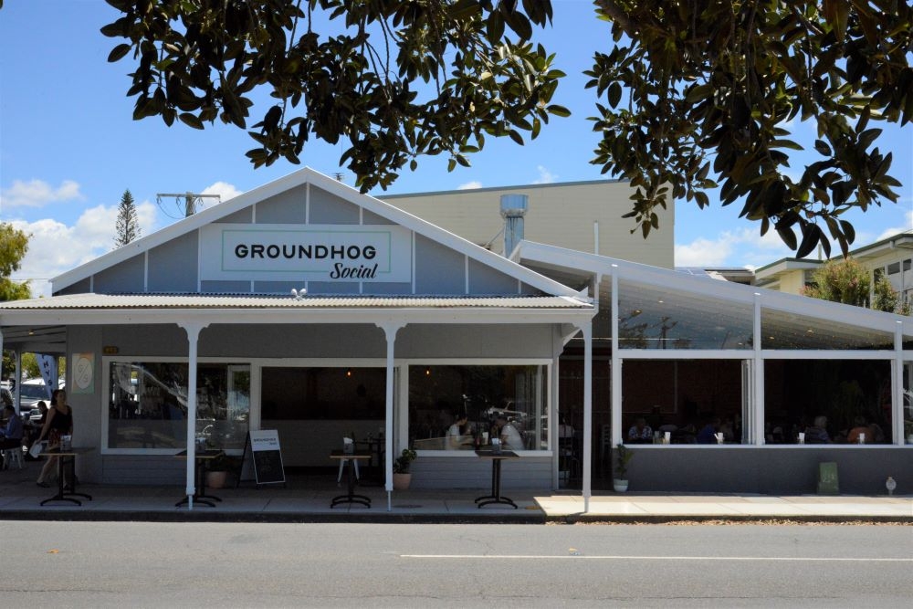Exterior of Groundhog Social, Manly