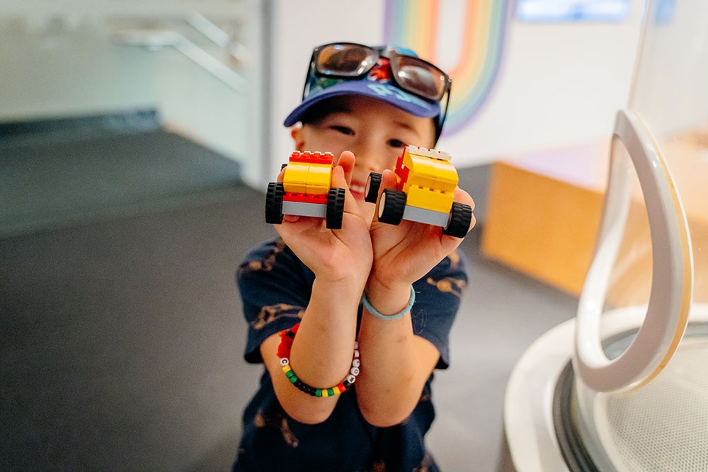 Kid with LEGO