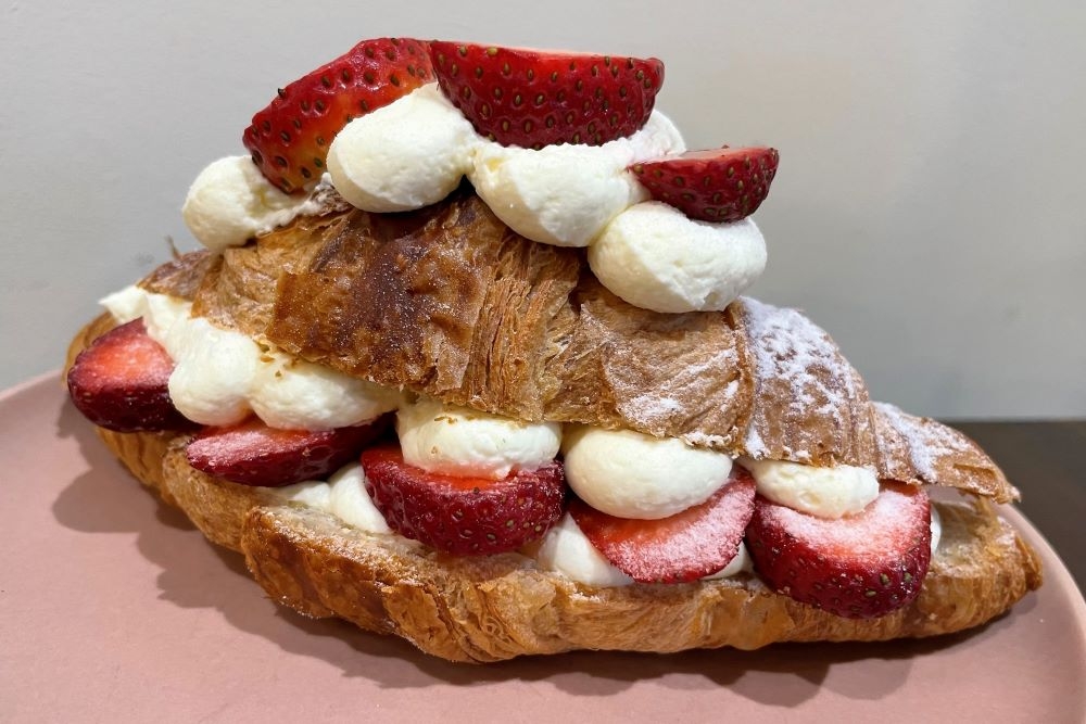 Croissant dessert at Jacorey Dessert Cafe Patisserie, Fortitude Valley
