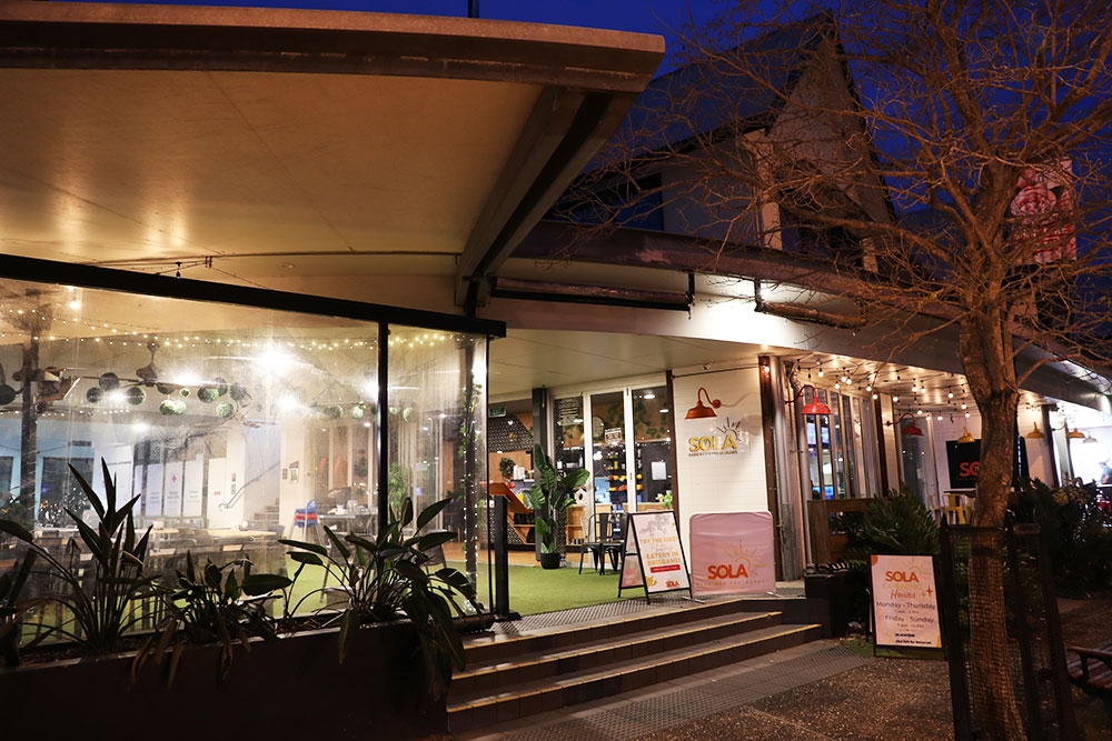 Exterior of Sola Cafe Bar Restaurant Paddington