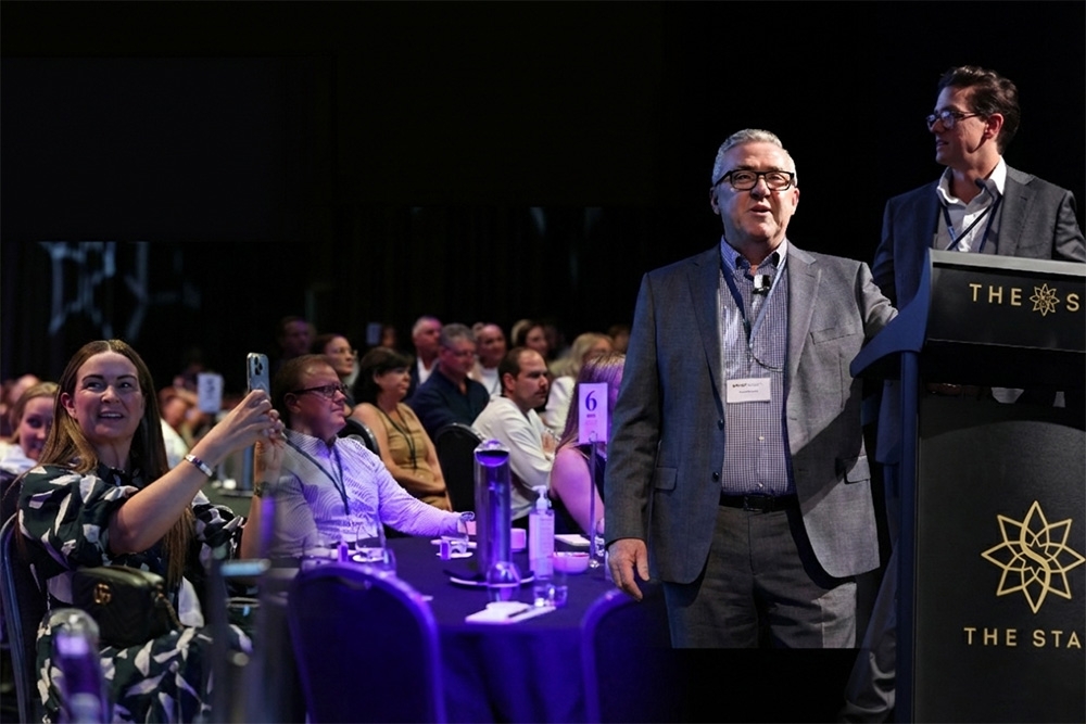 Man speaking at THRIVE