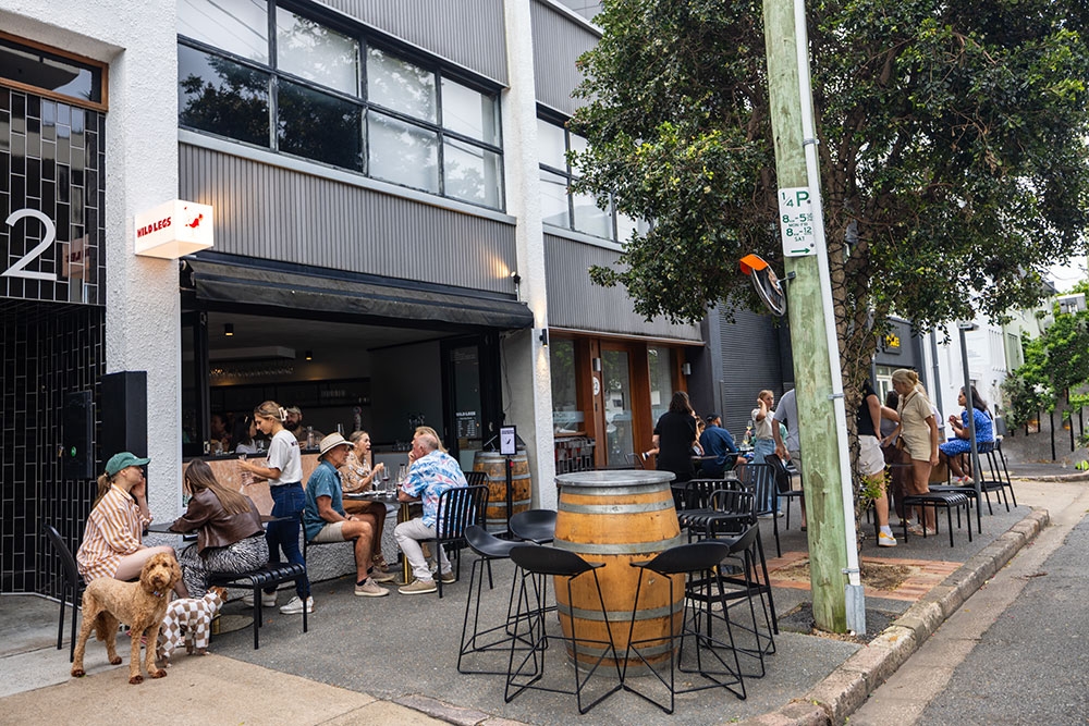Exterior of Wild Legs Wine Room