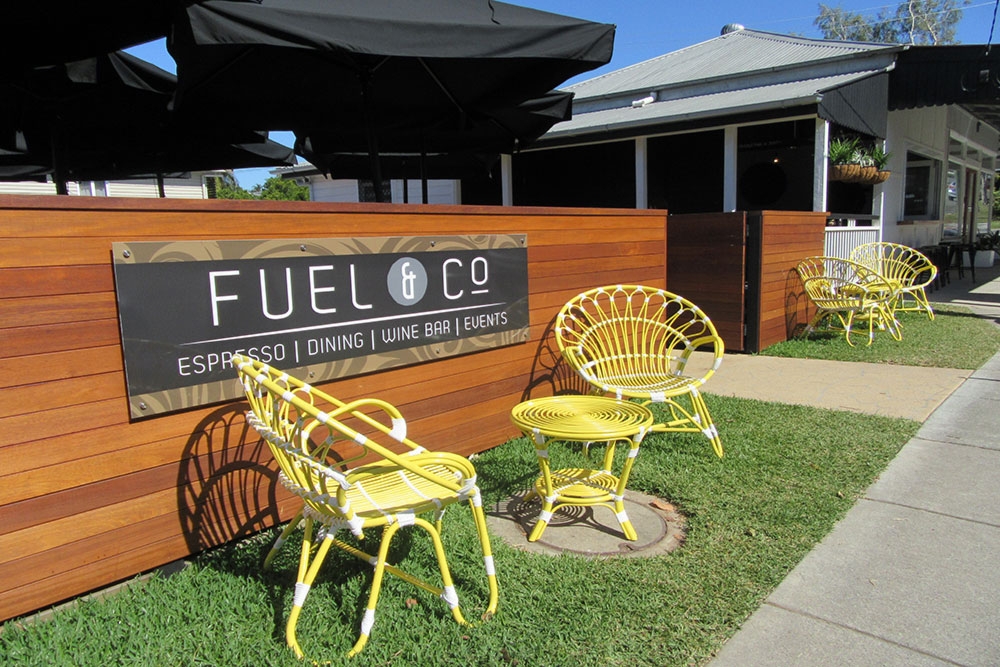 Chairs outside Fuel & Co Nundah