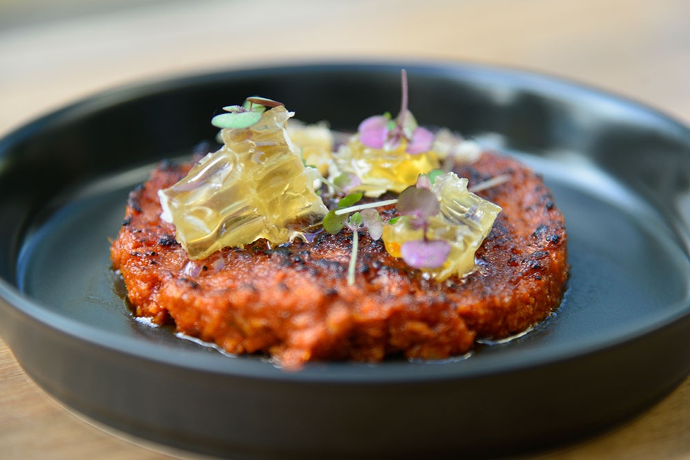 Gerard’s Bar & Charcuterie's honey combed dip on a plate