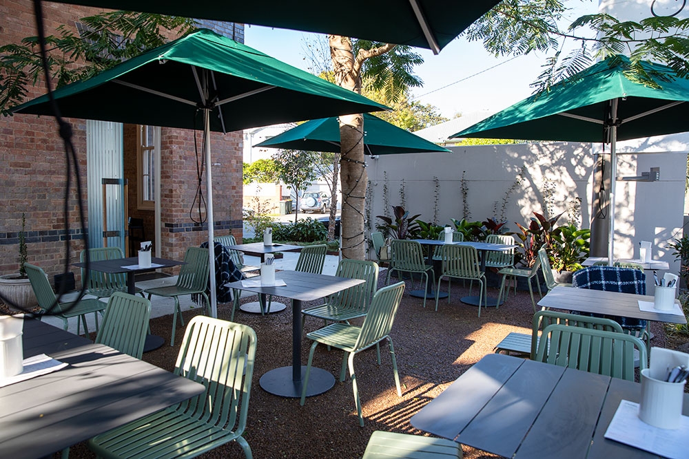 Outdoor seating at Tom's Kitchen