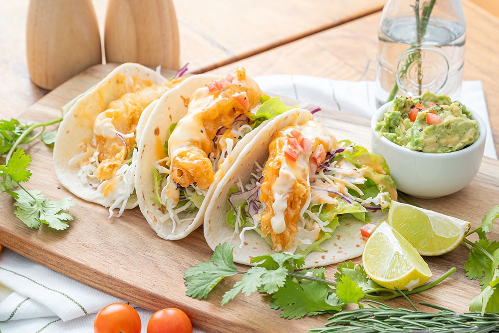 Tacos on plate at The Kelsey Cafe Coorparoo