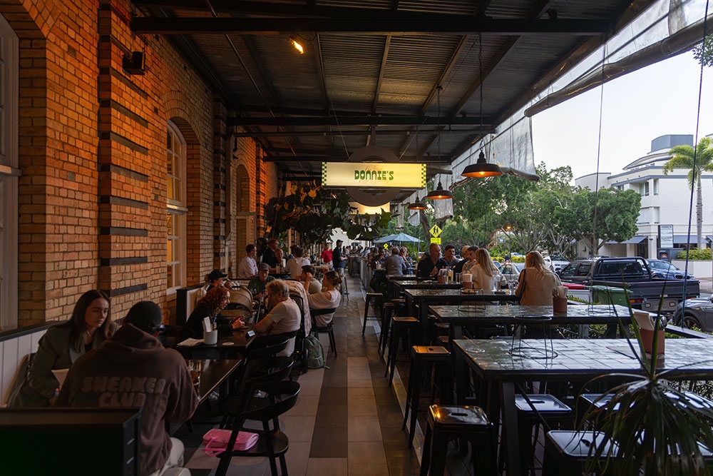 Terrace seating at Donnie's Pizza Brisbane