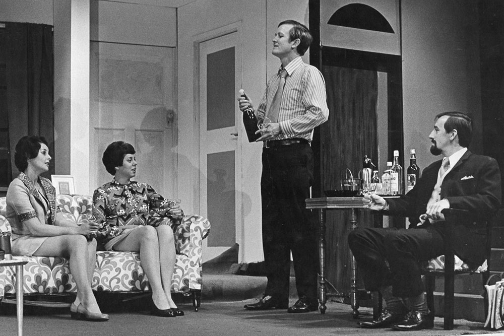 Actors on stage at Brisbane Arts Theatre