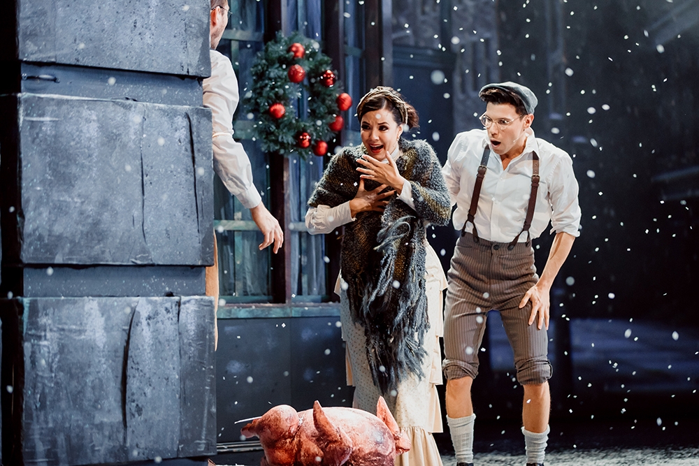 Actors on stage at A Christmas Carol, QPAC