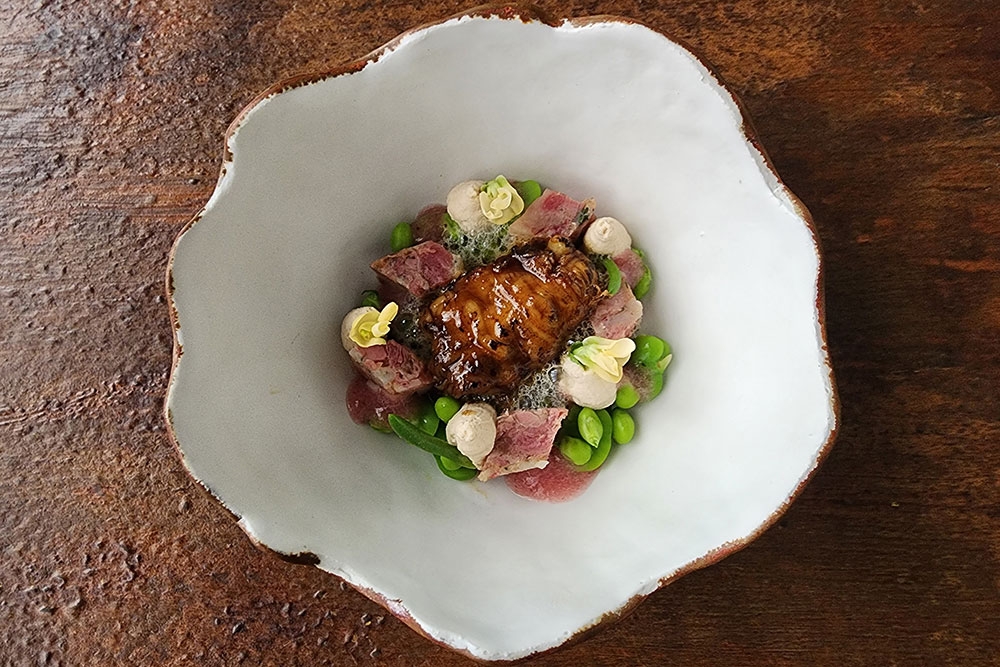 Plate of food at Perspective Dining Fortitude Valley