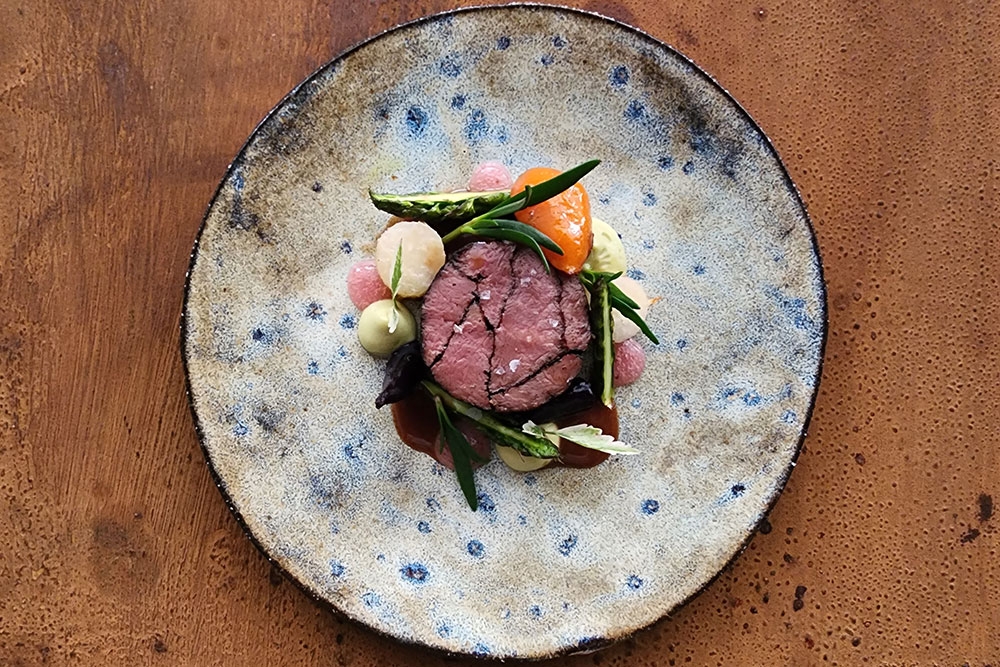 Plate of food at Perspective Dining Fortitude Valley