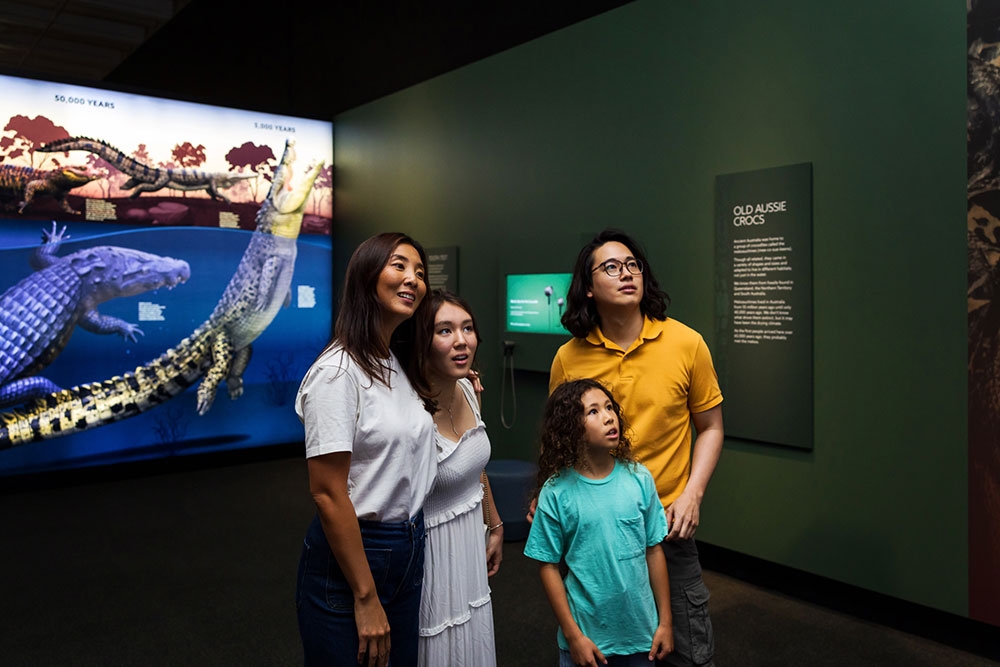 Family on tour at Croc! Exhibition