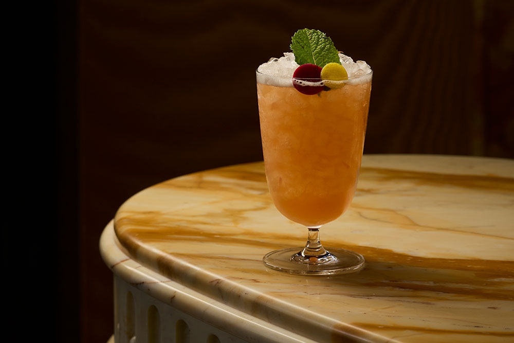 Cocktail on table at Le Royale