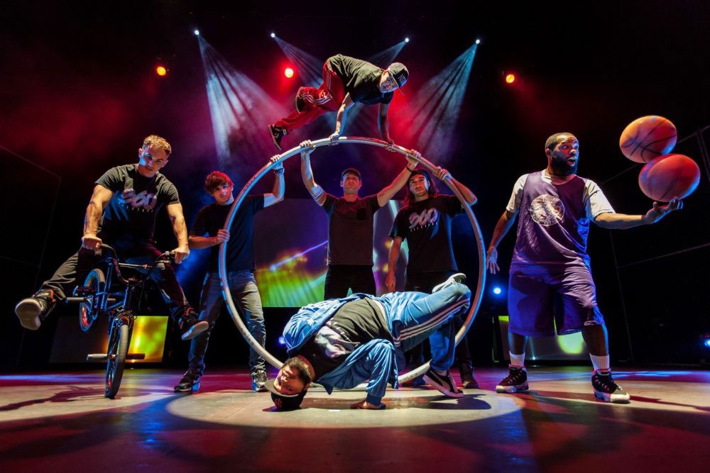 Performers on stage 360-ALLSTARS