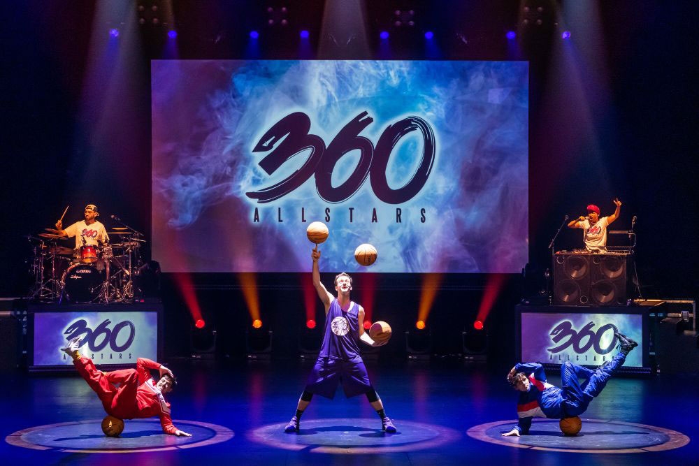 Performers on stage 360-ALLSTARS