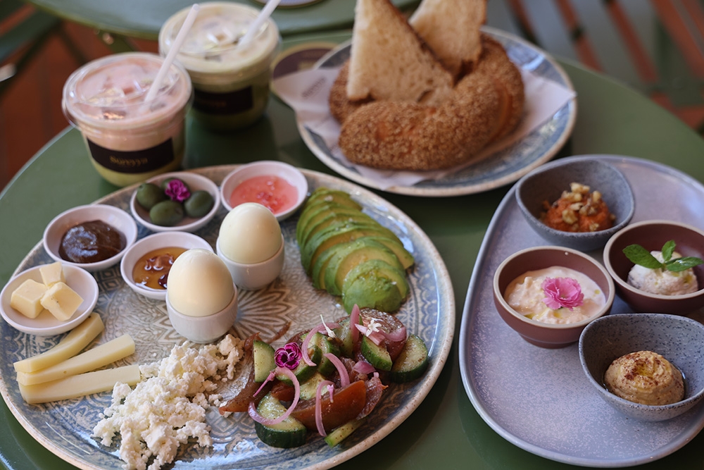 Selection of dishes on table at Süreyya West End