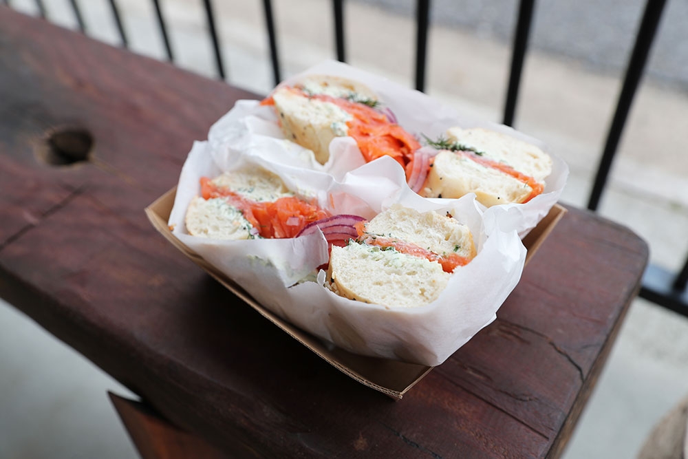 Bagel at Goldie Espresso 