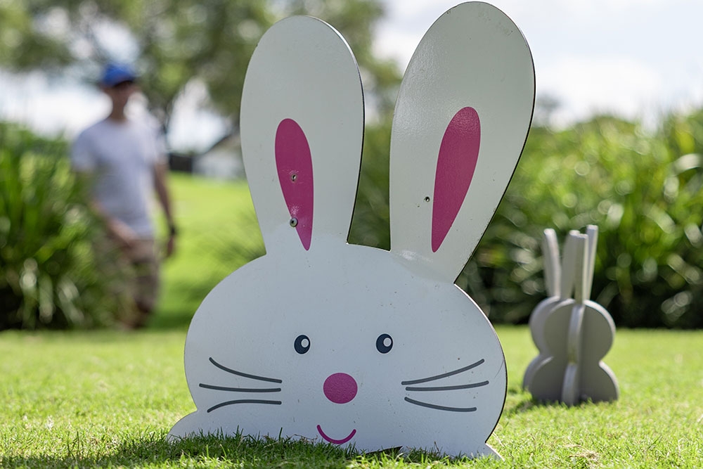 Easter bunny decoration at the Easter Weekend at Roma Street Parkland