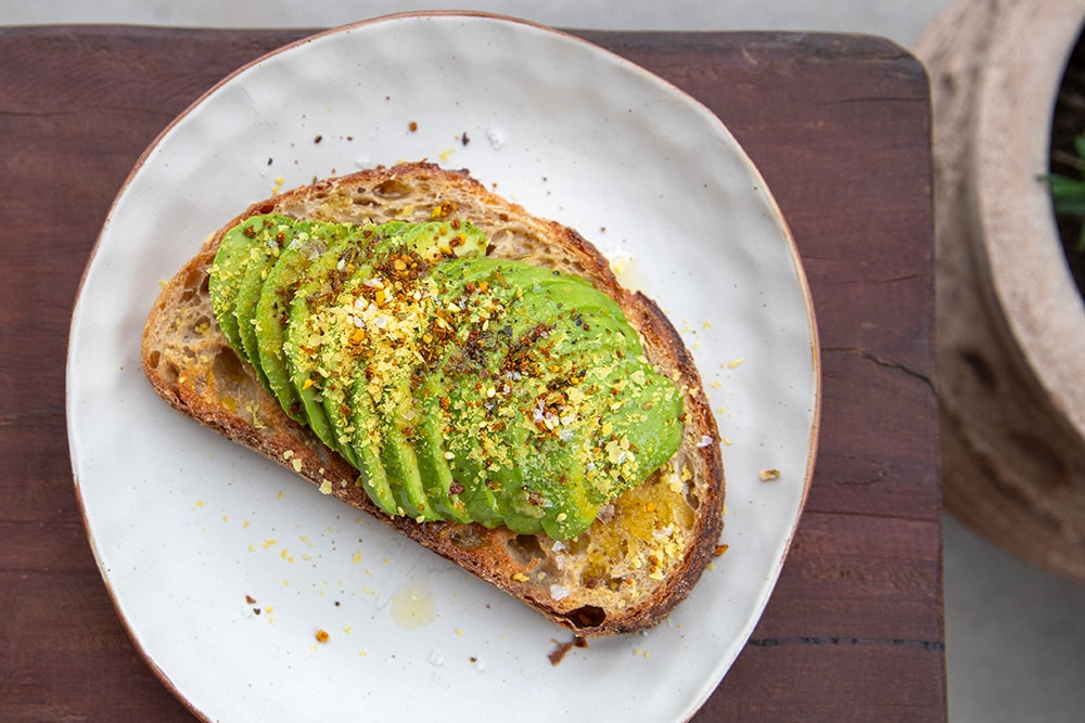 Avo on toast at Goldies Espresso 