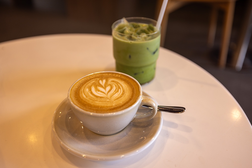 Coffee and matcha
