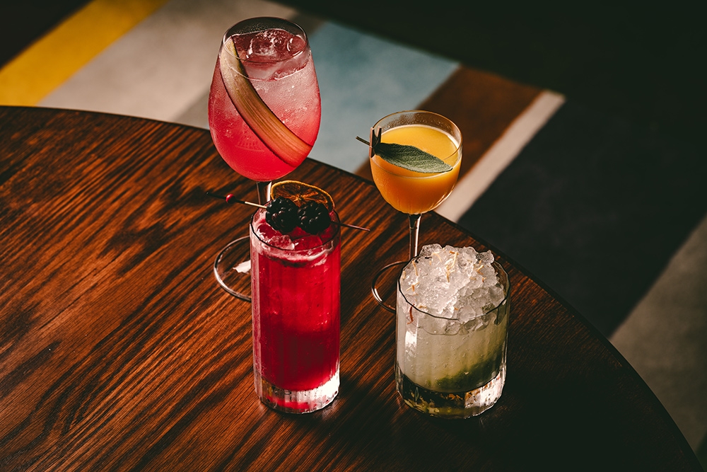 A selection of cocktails at Naldam House Brasserie & Terrace Brisbane CBD