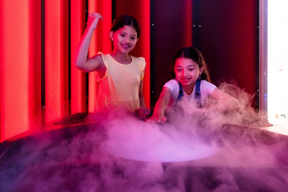 Children playing at A Night at the Museum at Queensland Museum Kurilpa