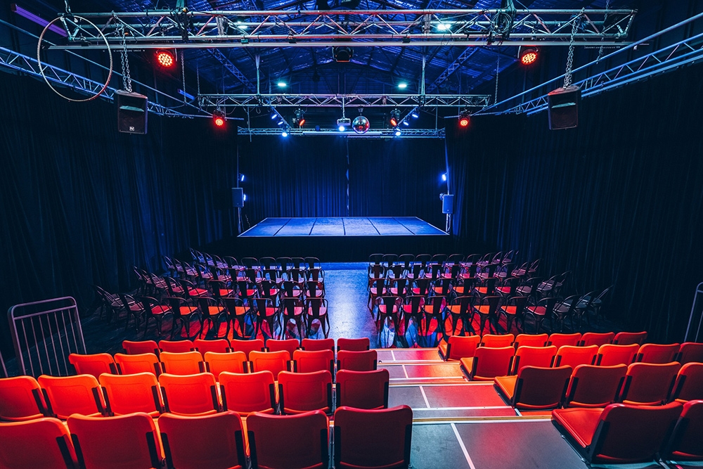Interior seating and stage at Empress Theatre
