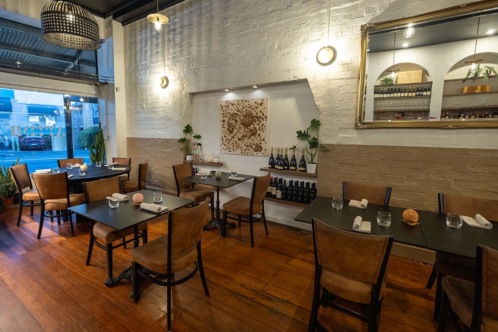 Artworks on wall at Attimi Restaurant Paddington