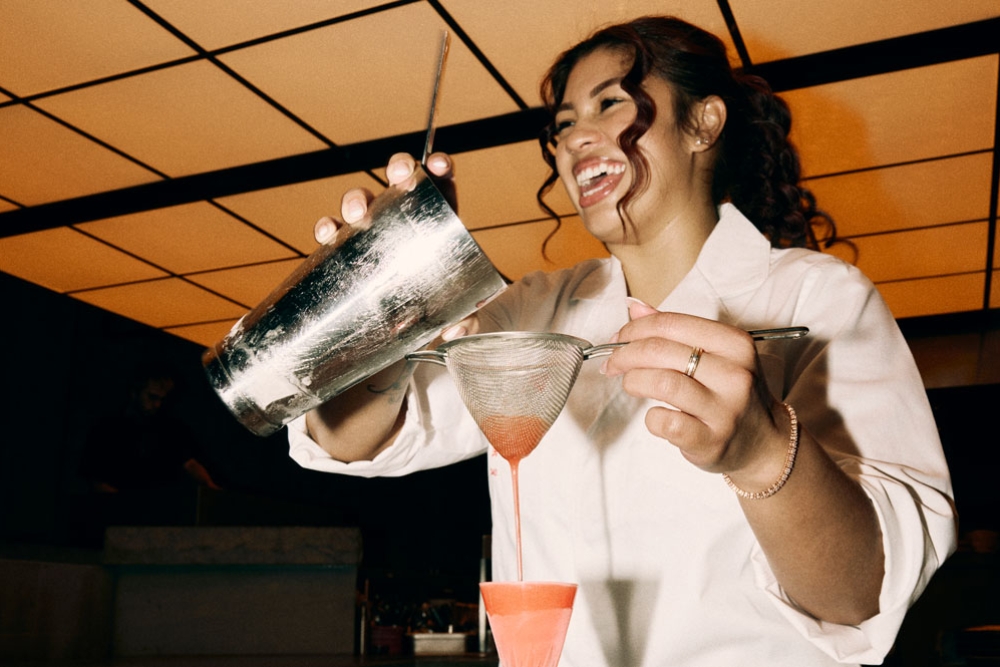 Cocktails being made