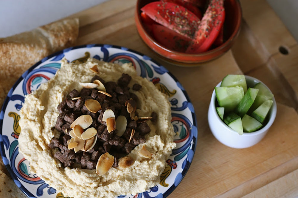 Iraqi food on a plate at Babylon Restaurant & Lounge Moorooka