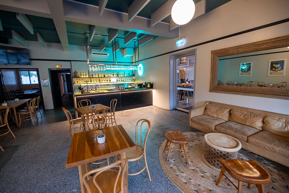 Interior lounge area of Bar Taco