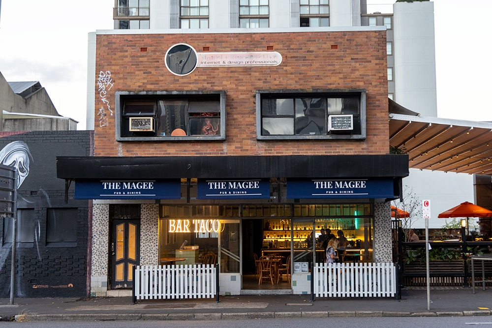 View of Bar taco from across the road
