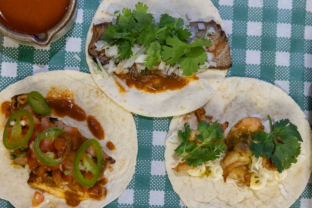 Seletion of tacos at Bar Taco