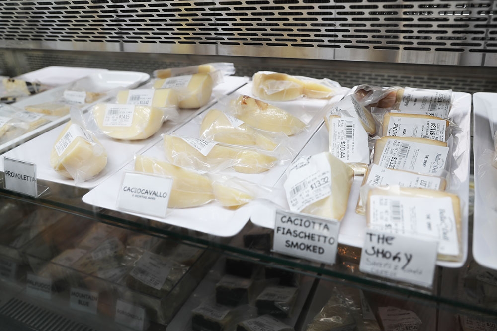 Cheeses at Bella Deli 
