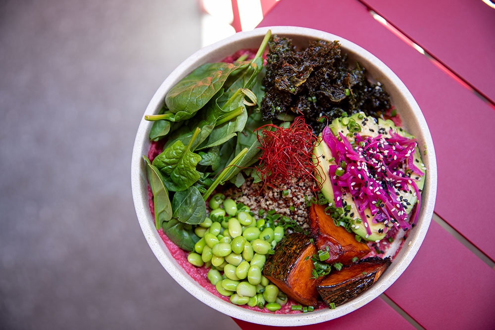 Ponzu Dalmon Katsu Bowl at Bobby's Wine Bar