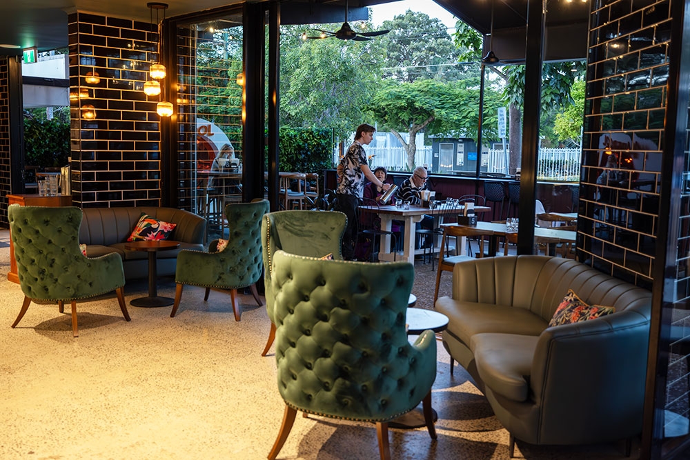 chairs inside bar area of BoscoNero Mitchelton
